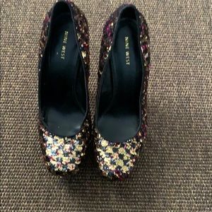 Beautiful 4” rhinestone heels